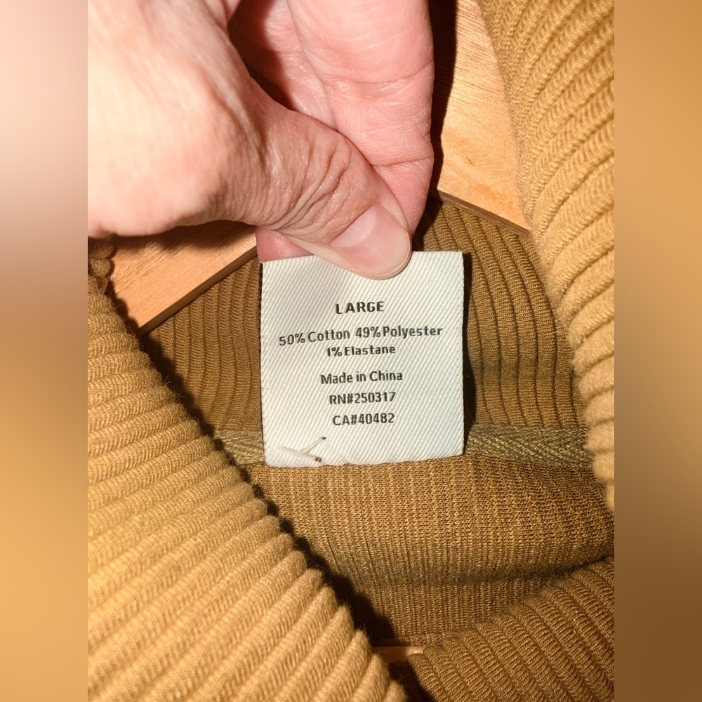 Varley Mustard Ribbed Sweatshirt - Picture 6 of 10